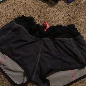 Black lululemon running shorts